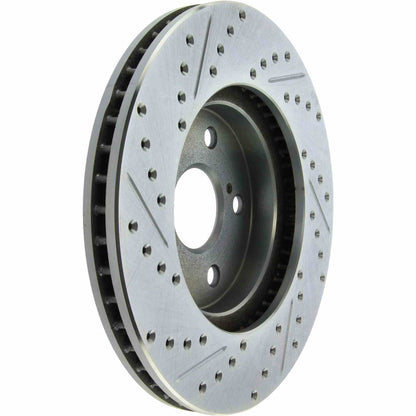 StopTech Select Sport Drilled And Slotted Brake Rotor; Front Left