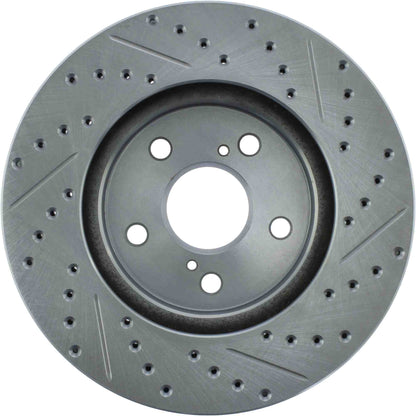 StopTech Select Sport Drilled And Slotted Brake Rotor; Front Right