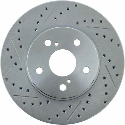 StopTech Select Sport Drilled And Slotted Brake Rotor; Front Right