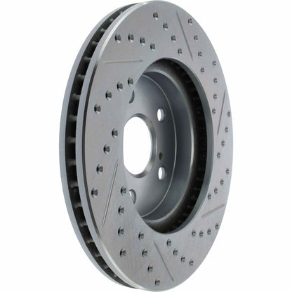 StopTech Select Sport Drilled And Slotted Brake Rotor; Front Right