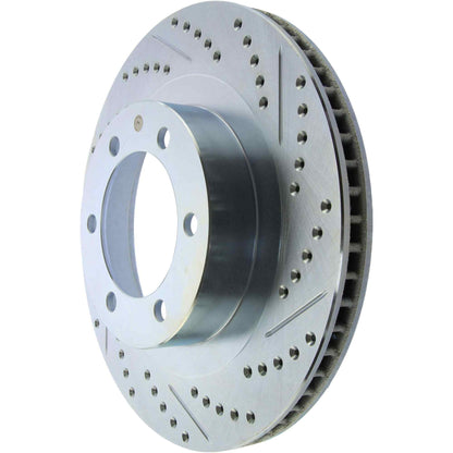 StopTech Select Sport Drilled And Slotted Brake Rotor; Front Left