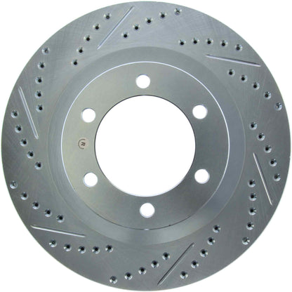 StopTech Select Sport Drilled And Slotted Brake Rotor; Front Right