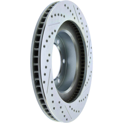 StopTech Select Sport Drilled And Slotted Brake Rotor; Front Right