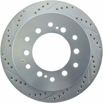 StopTech Select Sport 08-09 Toyota FJ Crusier SportStop Slotted & Drilled Right Rear Rotor 227.44128R