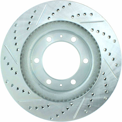 StopTech Select Sport Drilled And Slotted Brake Rotor; Front Left
