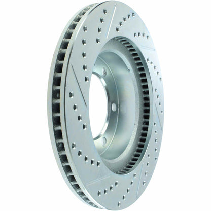 StopTech Select Sport Drilled And Slotted Brake Rotor; Front Left
