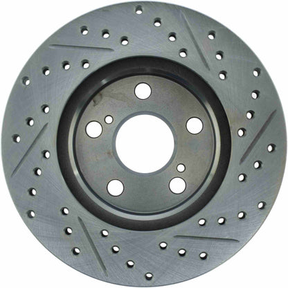 StopTech Select Sport Drilled And Slotted Brake Rotor; Front Right