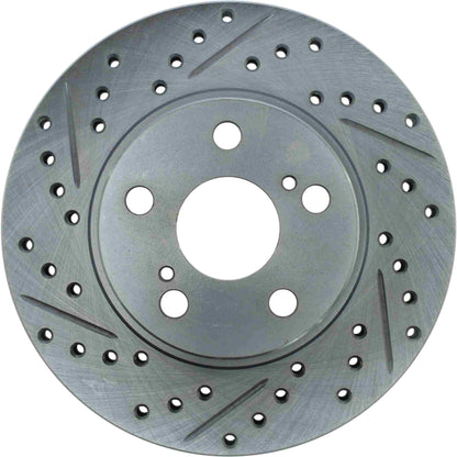StopTech Select Sport Drilled And Slotted Brake Rotor; Front Right