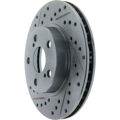 StopTech Select Sport Drilled And Slotted Brake Rotor; Front Right
