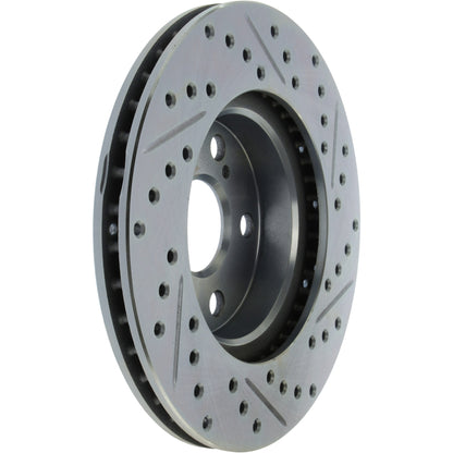 StopTech Select Sport Drilled And Slotted Brake Rotor; Front Right