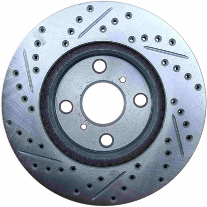 StopTech Select Sport Drilled And Slotted Brake Rotor; Front Left