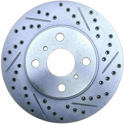 StopTech Select Sport Drilled And Slotted Brake Rotor; Front Left