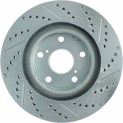 StopTech Select Sport Drilled And Slotted Brake Rotor; Front Right