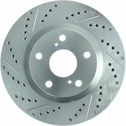 StopTech Select Sport Drilled And Slotted Brake Rotor; Front Right