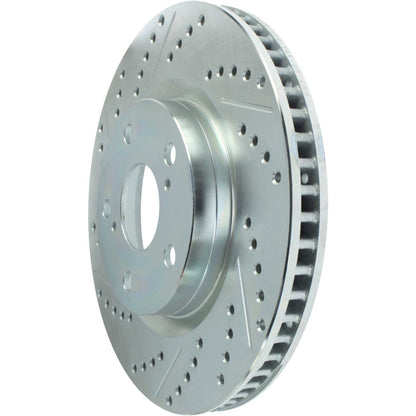 StopTech Select Sport Drilled And Slotted Brake Rotor; Front Right