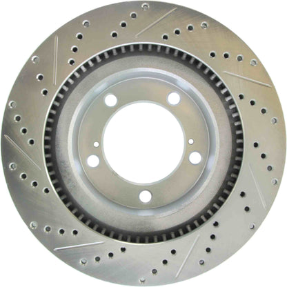 StopTech Select Sport Drilled And Slotted Brake Rotor; Front Left