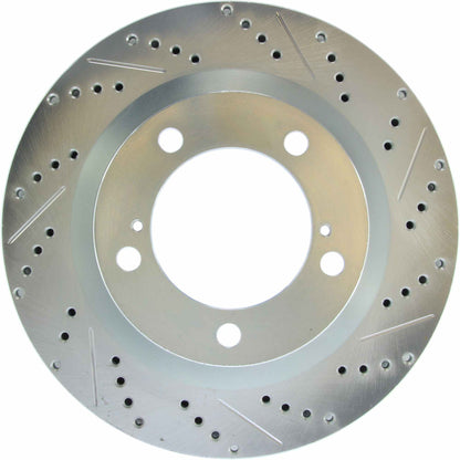 StopTech Select Sport Drilled And Slotted Brake Rotor; Front Left