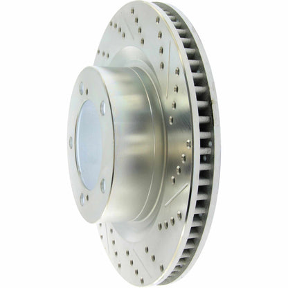 StopTech Select Sport Drilled And Slotted Brake Rotor; Front Left