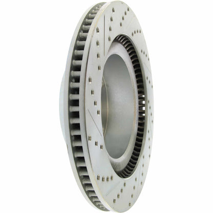 StopTech Select Sport Drilled And Slotted Brake Rotor; Front Left