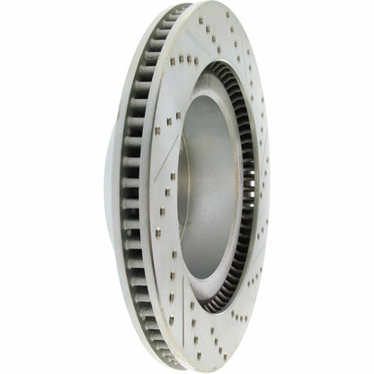 StopTech Select Sport Drilled And Slotted Brake Rotor; Front Right