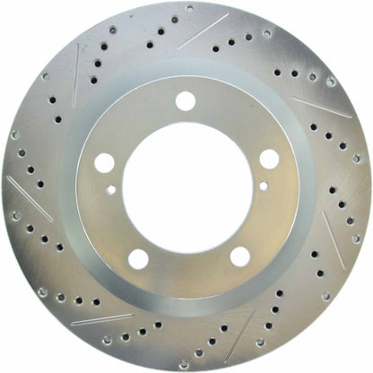 StopTech Select Sport Drilled And Slotted Brake Rotor; Front Right