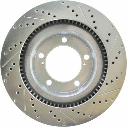 StopTech Select Sport Drilled And Slotted Brake Rotor; Front Right