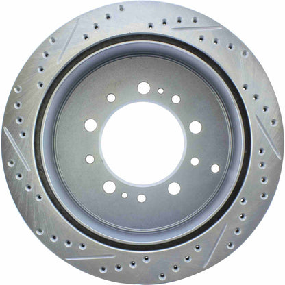 StopTech Select Sport 13-17 Toyota Land Cruiser Sport Drilled / Slotted Rear Driver-Side Brake Rotor 227.44157L