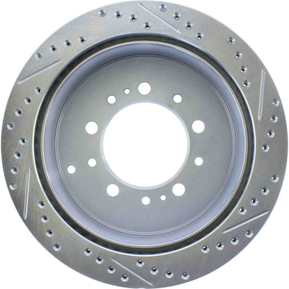 StopTech Select Sport 13-17 Toyota Land Cruiser Drilled / Slotted Rear Passenger-Side Brake Rotor 227.44157R