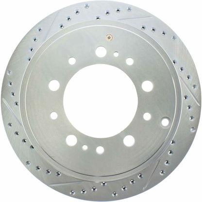 StopTech Select Sport 13-17 Toyota Land Cruiser Drilled / Slotted Rear Passenger-Side Brake Rotor 227.44157R