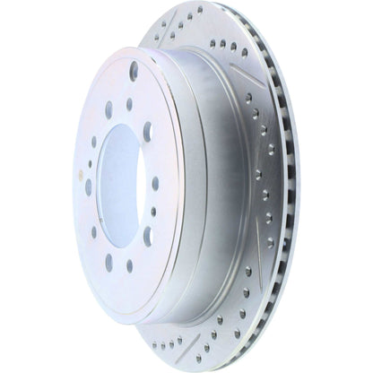 StopTech Select Sport 13-17 Toyota Land Cruiser Drilled / Slotted Rear Passenger-Side Brake Rotor 227.44157R