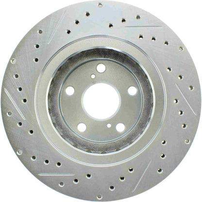 StopTech Select Sport Drilled And Slotted Brake Rotor; Front Left