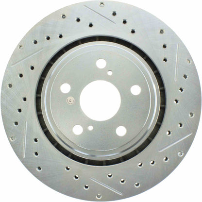 StopTech Select Sport Drilled And Slotted Brake Rotor; Front Left