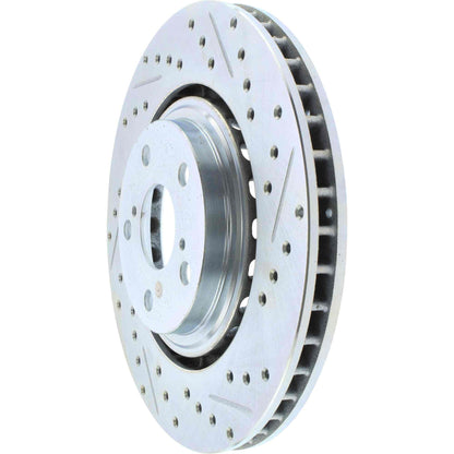 StopTech Select Sport Drilled And Slotted Brake Rotor; Front Left