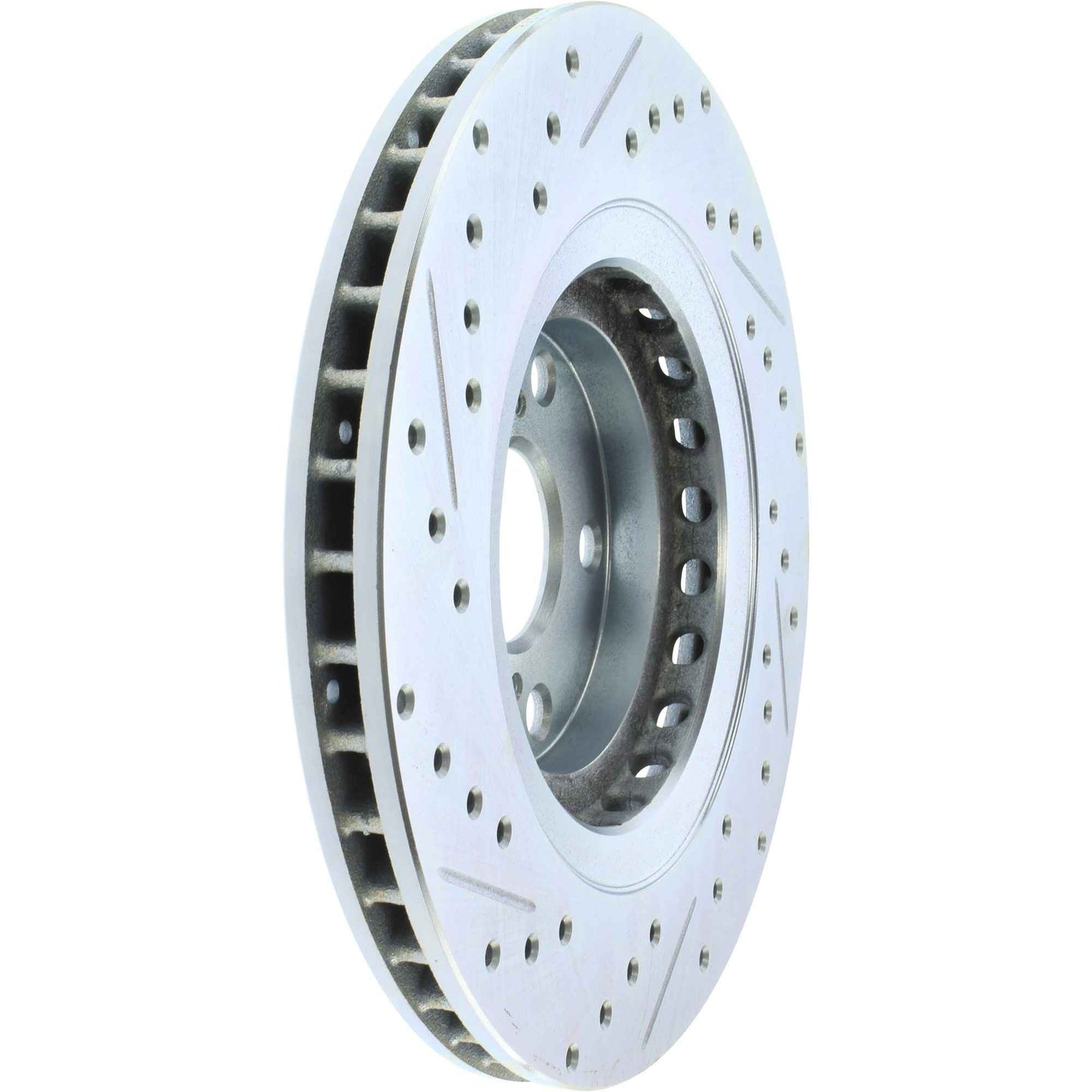 StopTech Select Sport Drilled And Slotted Brake Rotor; Front Left