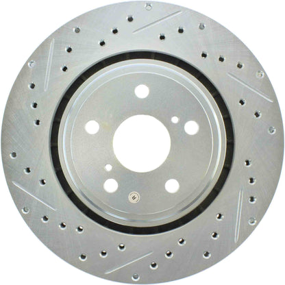 StopTech Select Sport Drilled And Slotted Brake Rotor; Front Right