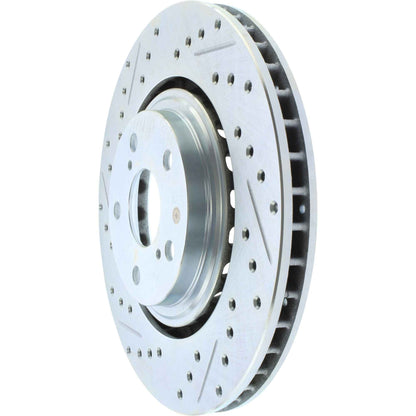 StopTech Select Sport Drilled And Slotted Brake Rotor; Front Right