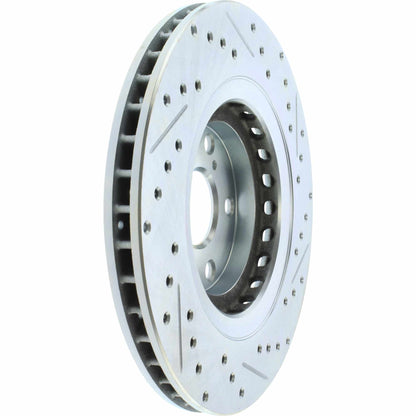 StopTech Select Sport Drilled And Slotted Brake Rotor; Front Right