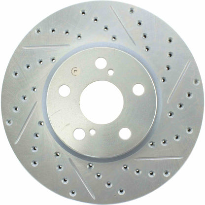 StopTech Select Sport Drilled And Slotted Brake Rotor; Front Left