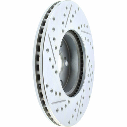 StopTech Select Sport Drilled And Slotted Brake Rotor; Front Left