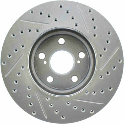 StopTech Select Sport Drilled And Slotted Brake Rotor; Front Right