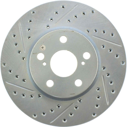 StopTech Select Sport Drilled And Slotted Brake Rotor; Front Right