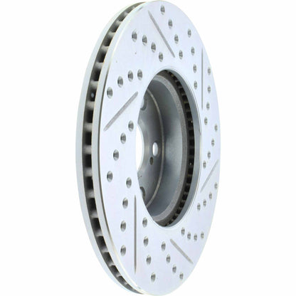 StopTech Select Sport Drilled And Slotted Brake Rotor; Front Right