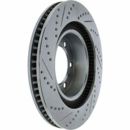 StopTech Select Sport Drilled And Slotted Brake Rotor; Front Left