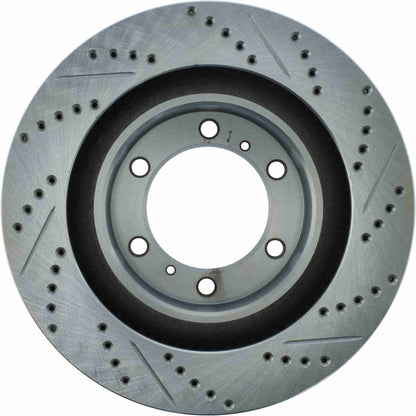 StopTech Select Sport Drilled And Slotted Brake Rotor; Front Right