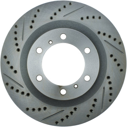 StopTech Select Sport Drilled And Slotted Brake Rotor; Front Right
