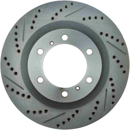 StopTech Select Sport Drilled And Slotted Brake Rotor; Front Right
