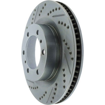 StopTech Select Sport Drilled And Slotted Brake Rotor; Front Right
