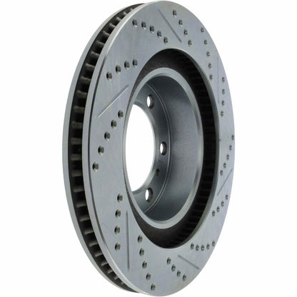 StopTech Select Sport Drilled And Slotted Brake Rotor; Front Right