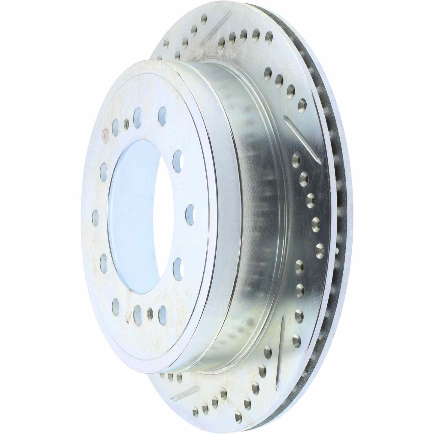 StopTech 10-19 Lexus GX / Toyota 4Runner Select Sport Slotted & Drilled Rear Right Rotor 227.44175R