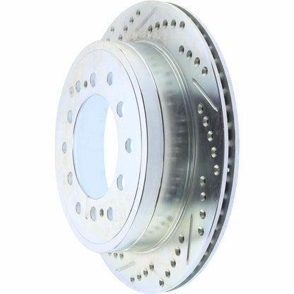 StopTech 10-19 Lexus GX / Toyota 4Runner Select Sport Slotted & Drilled Rear Right Rotor 227.44175R